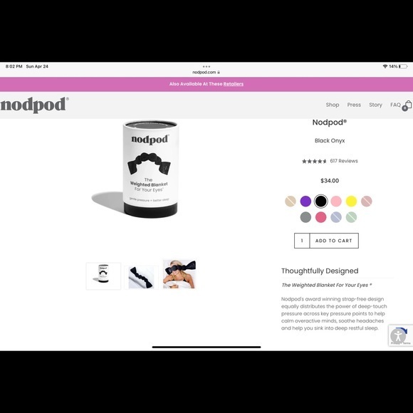 COPY - NODPOD The Weighted Blanket For Your Eyes - Picture 5 of 5